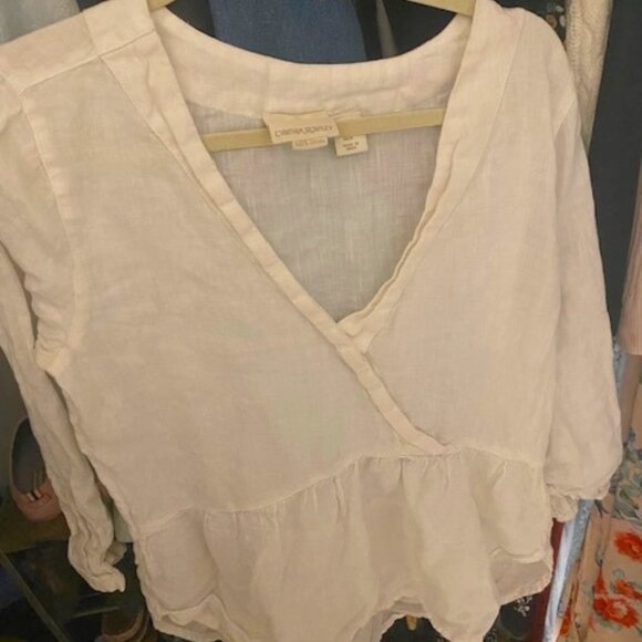 White Linen Shirt - Size Medium. Never Worn - Picture 1 of 1